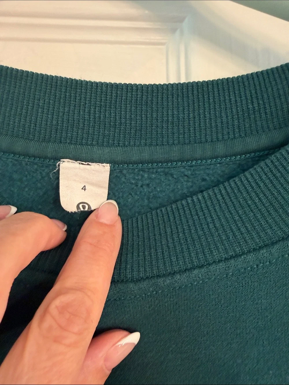 lululemon athletica Crewneck Sweatshirt - Slate Green with White Logo